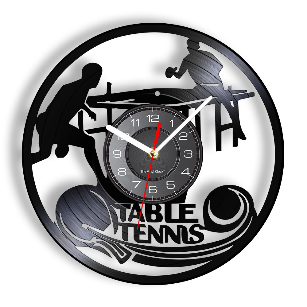 Table Tennis History - 탁구 빈티지 벽시계, 탁구 클럽 벽