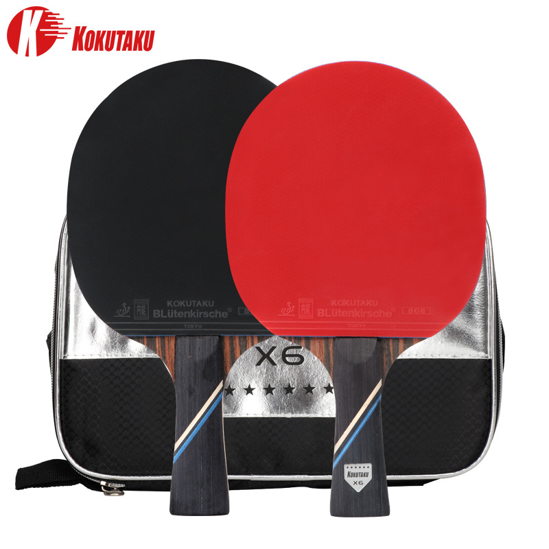 Table Tennis History - KOKUTAKU 탁구 패들 세트, X6 에보니