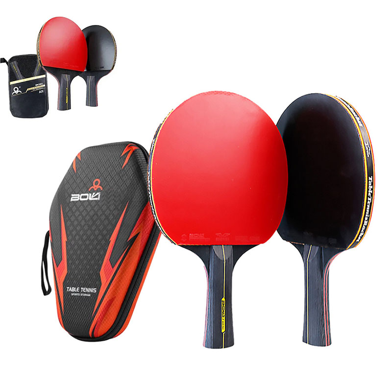 Table Tennis History - 6성급 탁구 라켓 2개, 순수 나무